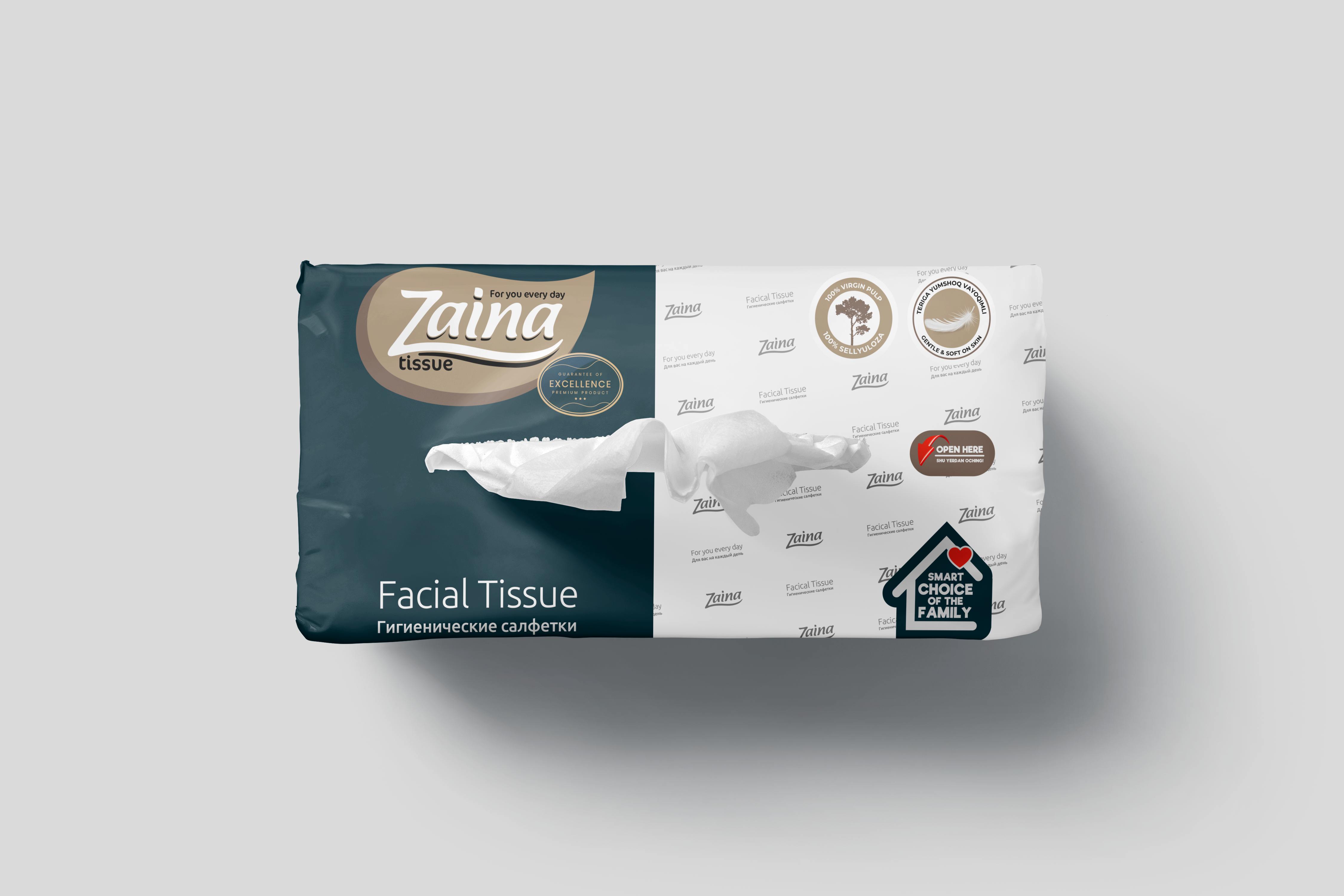 Premium Zaina Tissue products in elegant home setting